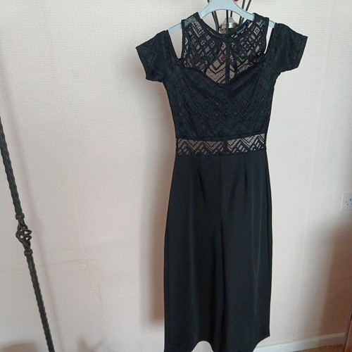 Black lace formal evening - black,