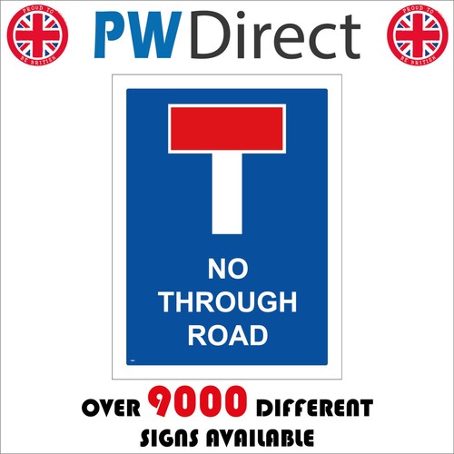 Sign through road dead - sign,