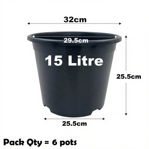 Litre black plant pots - 15,