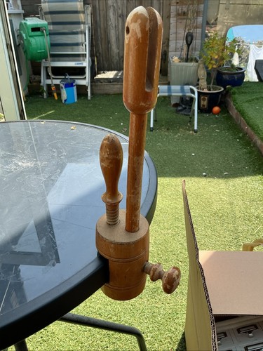 Vintage wooden table sewing - table,
