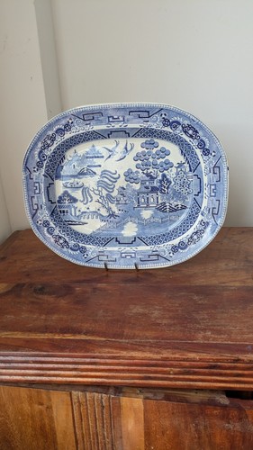 Antique blue willow meat - g,