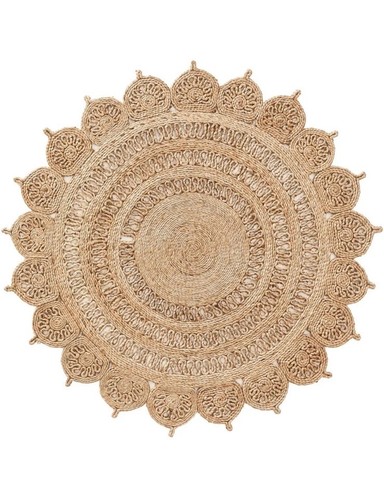 Round rug jute - rug, braided