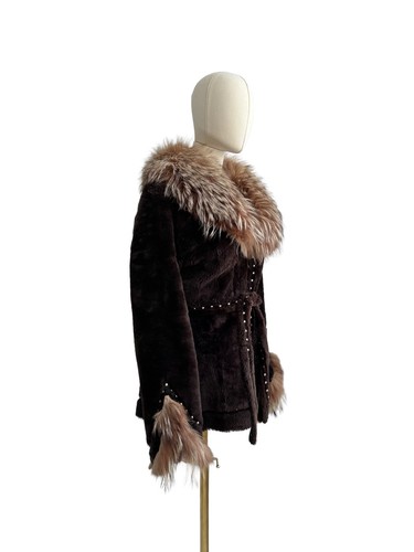 Vintage real leather sheepskin - vintage, leather/sheepskin