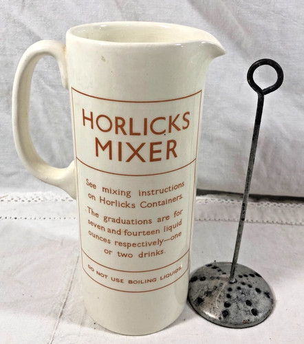 Vintage horlicks mixer ceramic - vintage,