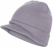 Billed Knit Radar Cuff Beanie