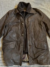 Marlboro Classics Men’s Brown Leather Jacket XL with Attachments