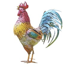 Metal Rooster Sculpture Garden