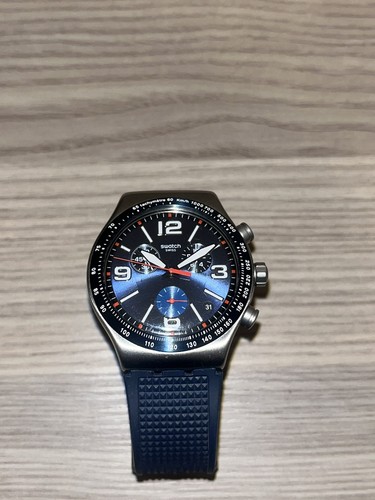 Swiss swatch irony blue grid - irony,