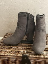 Savannah Miller Nine Fringed Zip Up ankle Boots