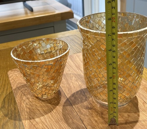 Gold toned glass mosaic - glass,