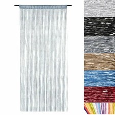 String Curtain Panels Door Fly Screen Room Divider Net Hanging Glitter Curtains