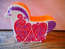 Carlton Ware money box “orange / purple / mauve horse”