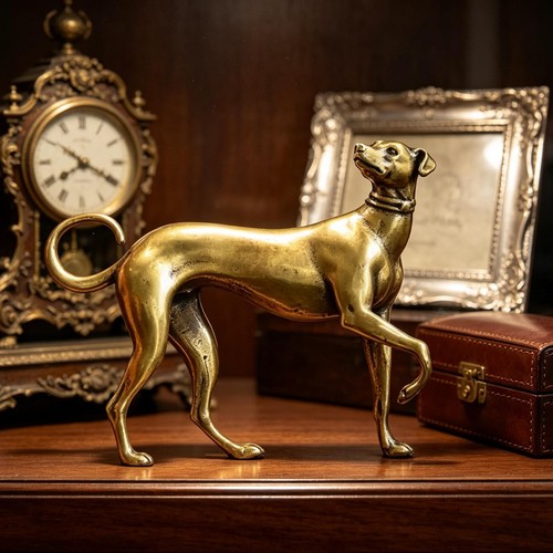 Brass greyhound dog - brass,