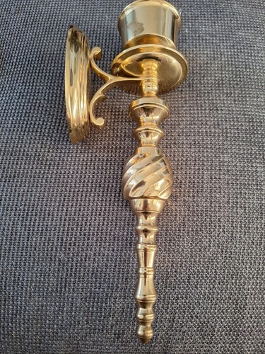 Vintage brass wall candle - vintage,
