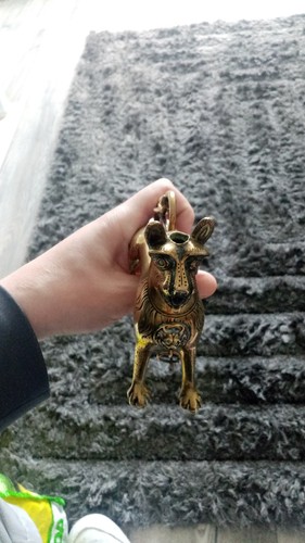 Antique brass oil lamp/lighter