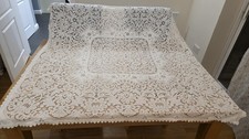 Vintage White Lace  Tablecloth