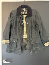 Barbour Beadnell Waxed Jacket Sage UK 8