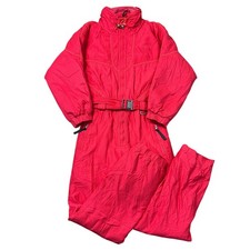 Vintage Astrolabio Ski Suit One Piece Apres Retro Snow 90s Pink Womens UK8