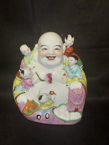Vintage laughing buddha with - buddha, 5