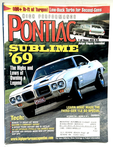 2003 high performance pontiac - 2003,