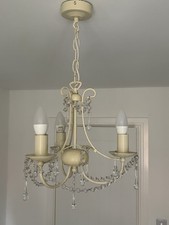 Laura Ashley Chandelier Chella 3 Light Crystal Droplets Stunning