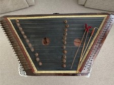 Antique Hammered Dulcimer. English made. 94cm x  49cm x 13cm