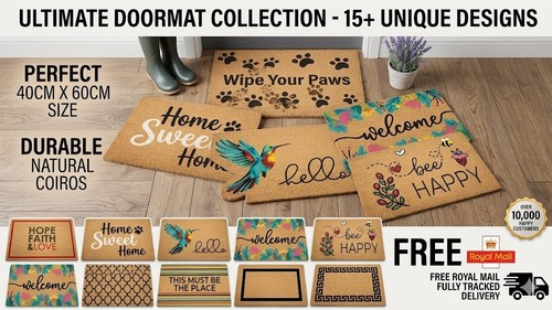 Coir rug doormat non - rug, slip