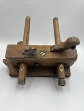 Vintage Wooden & Brass Plough Plane Made by H Palmer Adjustable Tool Plain