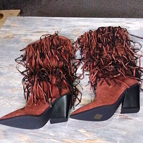 Women brown suede - women’s, fringe