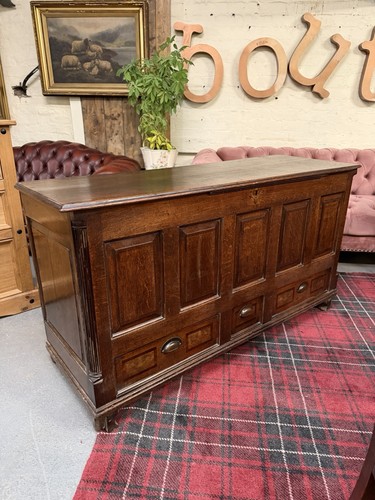 Antique oak mule chest - oak,
