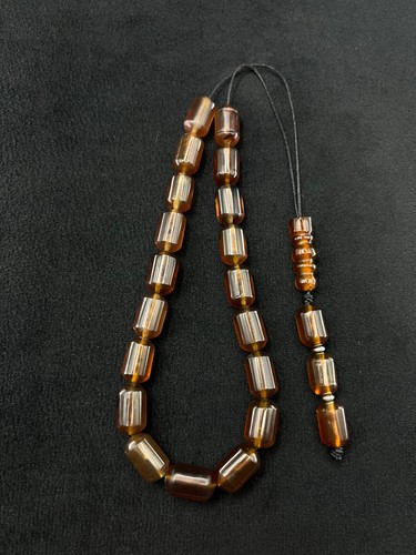 Authentic blue amber komboloi - blue,