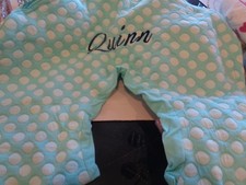  Pottery Barn Kids  Boppy Pillow cover mono Quinn pool  polka dot New