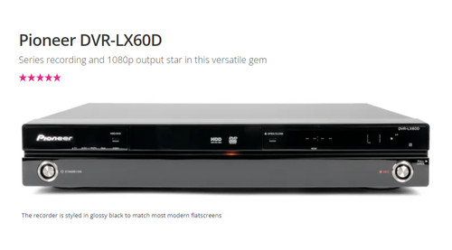 Pioneer dvr lx60d hdd dvd - dvr-lx60d,