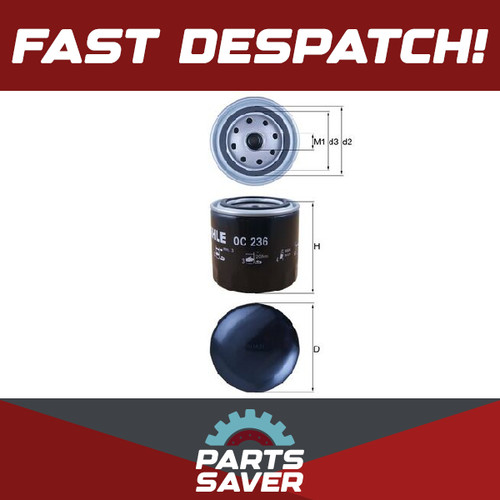 Oil filter oc236 - oil, mahle