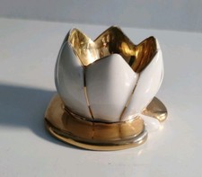 ROBJ PARIS PORCELAIN NÉNUPHAR WATER LILY OPEN SALT or EGG CUP