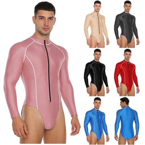 Men glossy bodysuit long - uk,