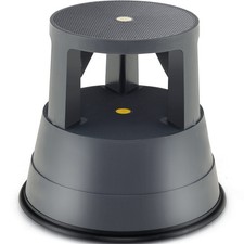 Kick Stool Rolling Step Stool w/Non-Slip Rubber Platform 330LBS Capacity Gray