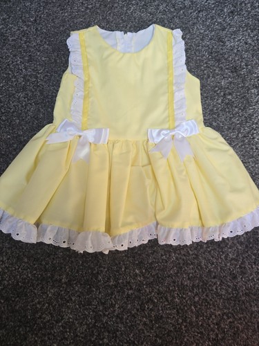 Yellow lace trim dress - yellow,