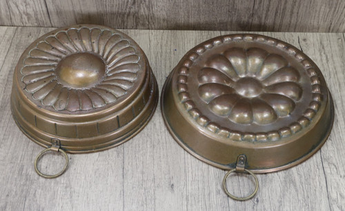 Vintage brass jelly moulds - brass,