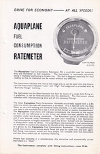 THE AQUAPLANE FUEL CONSUMPTION