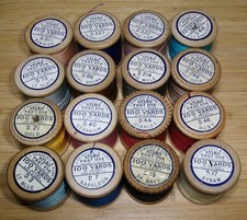Vintage  Sylko Wooden Cotton Reels lot x 16