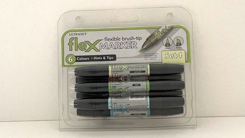 Letraset flexmarker pen set - 6,