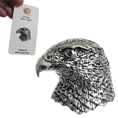 Goshawk head pin badge - goshawk,