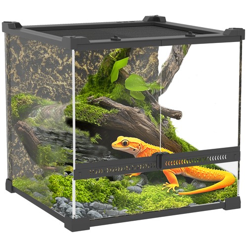 Pawhut 24l glass terrarium - glass,