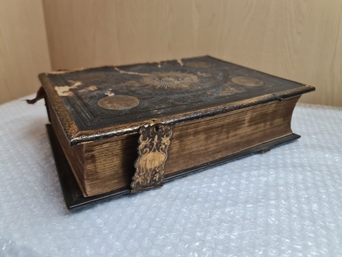 Antique 1800 bible brown s - antique,