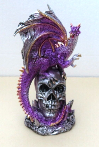 Skull figurine resin - figurine, black