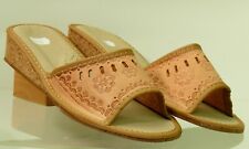 Women's Ladies Natural Genuine Leather Slippers Sandals Slip On Various Sizes