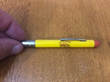 VINTAGE LAGE FARROWING CRATES MONTEZUMA IA ADVERTISING BULLET PENCIL BABY PIGS