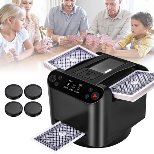 Automatic card shuffler and - automatic,