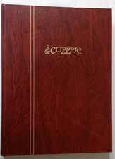 MARINI 'CLIPPER' 16 WHITE PAGES BROWN STAMP STOCKBOOK WITH, CENTRAL PARTITION